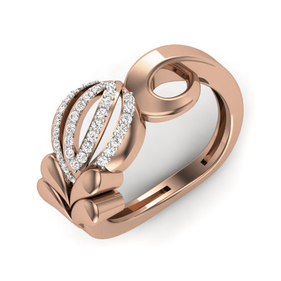 Women Diamond Ring 3dm render details 3D print model_4