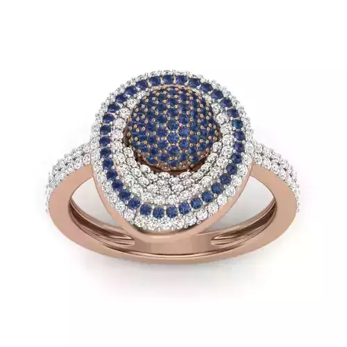 Women Cocktail Ring 3dm render details