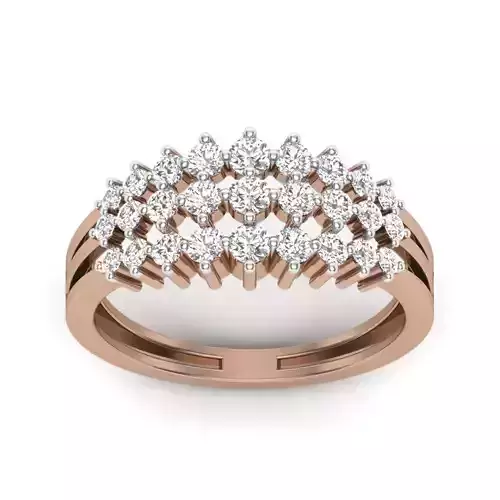 Women Diamond Ring 3dm render details