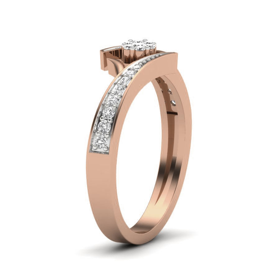 Women Diamond Ring 3dm render details 3D print model_2