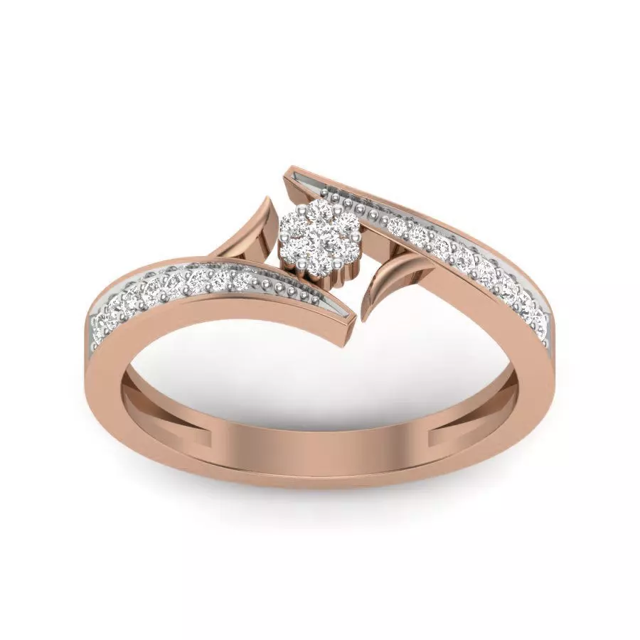 Women Diamond Ring 3dm render details 3D print model_0
