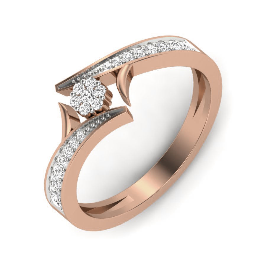 Women Diamond Ring 3dm render details 3D print model_4
