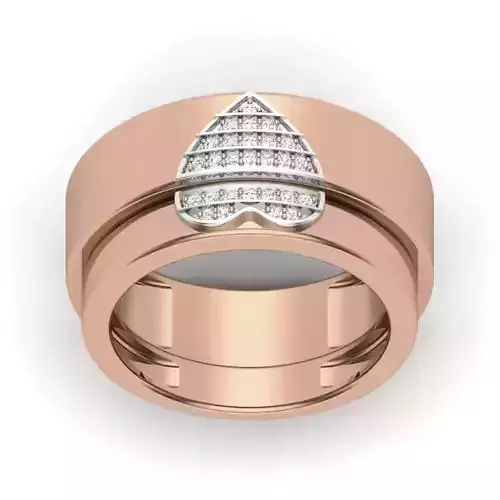 Couple Diamond Band 3dm render details