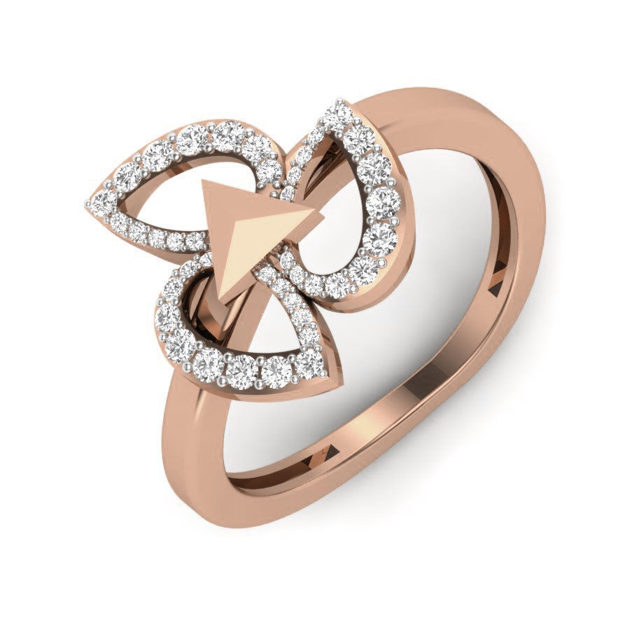 Women Diamond Ring 3dm render details 3D print model_4