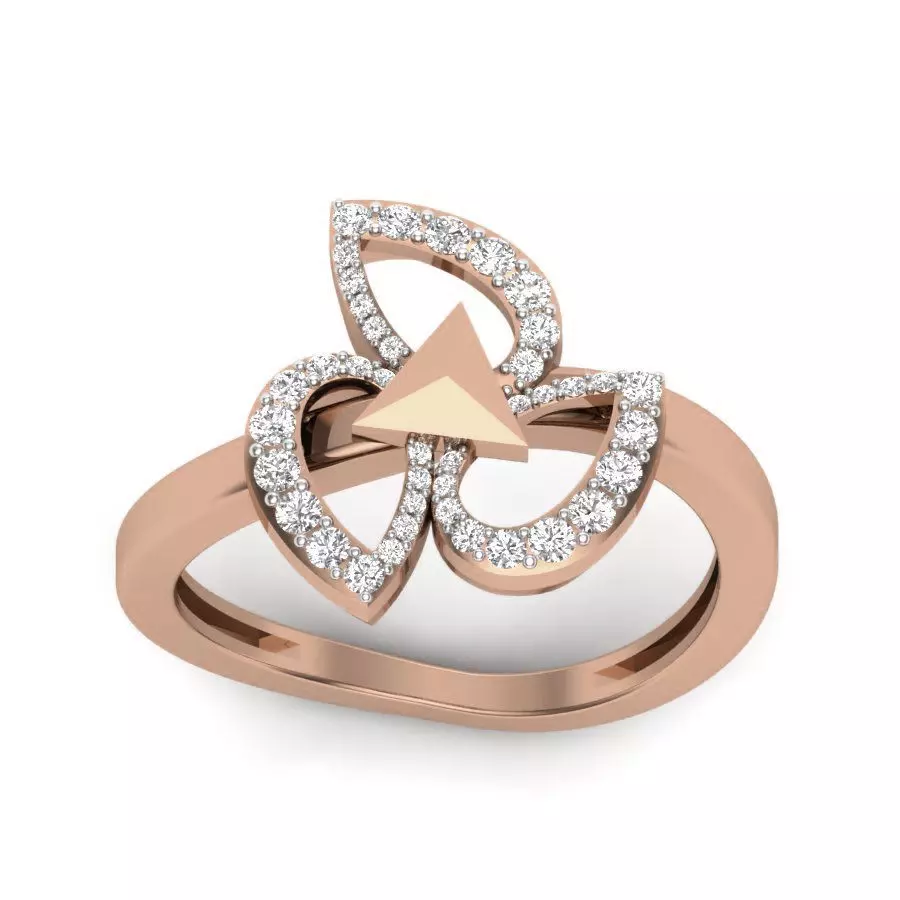Women Diamond Ring 3dm render details 3D print model_0