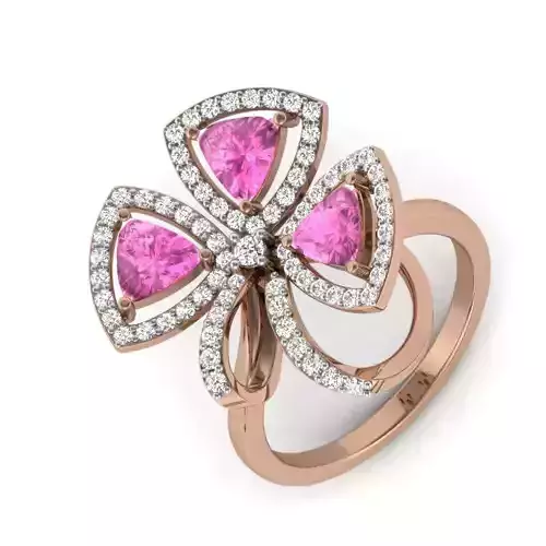 Women Cocktail Ring 3dm render details