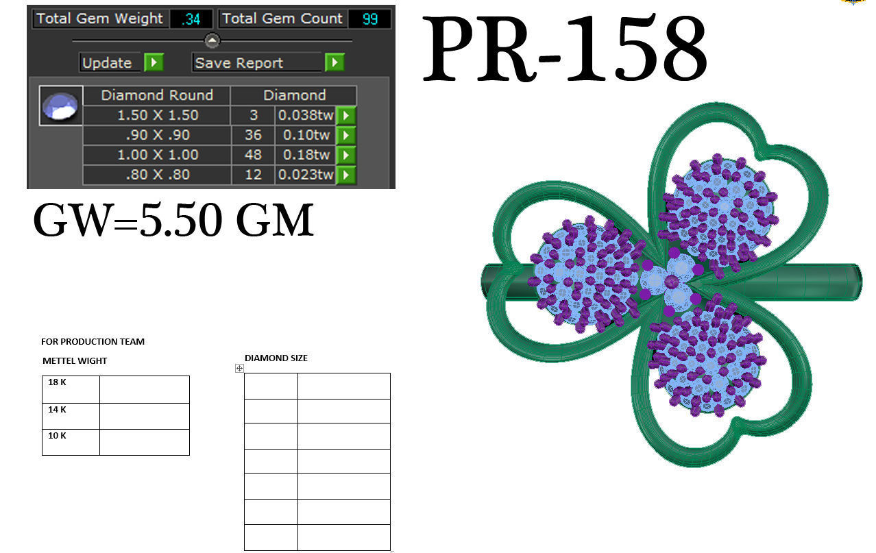 Women Diamond Ring 3dm render details 3D print model_5