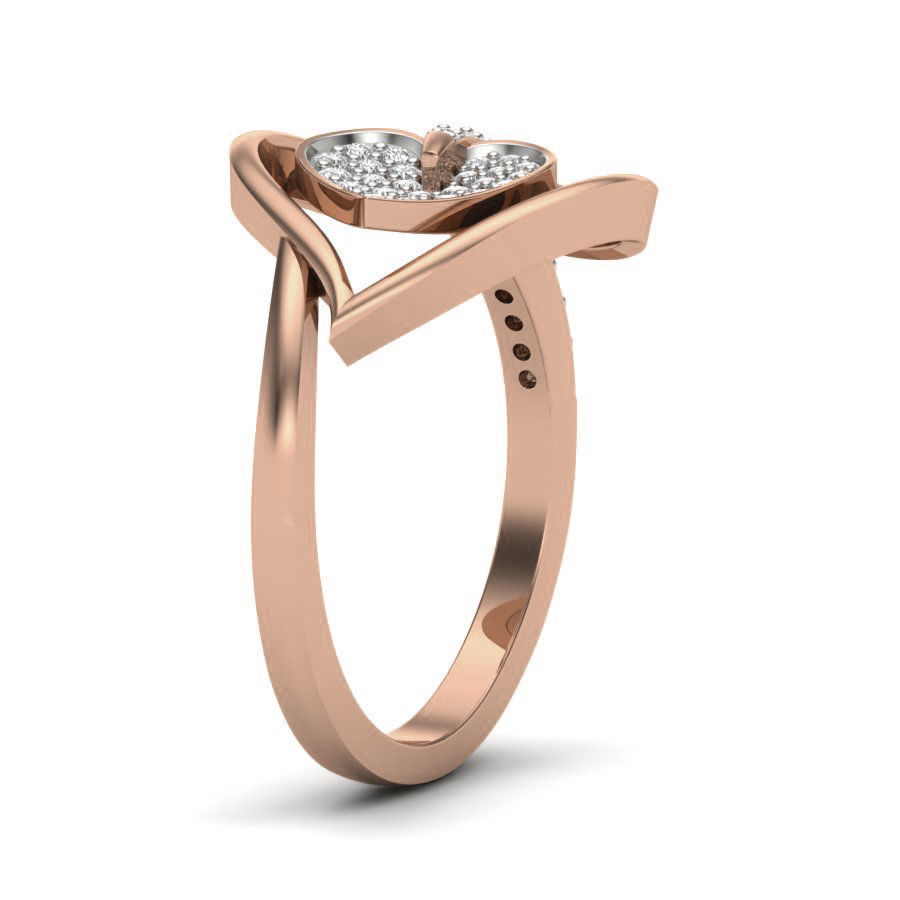 Heart Diamond Ring 3dm render details 3D print model_2