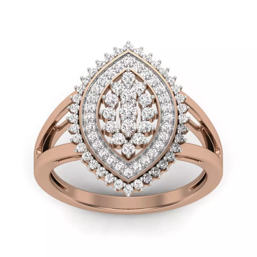 Women Diamond Ring 3dm render details 3D print model_0