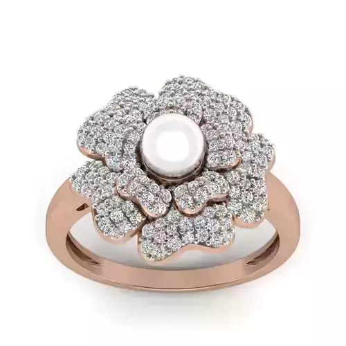 Women Cocktail Ring 3dm render details