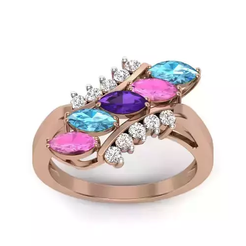 Women Diamond Ring 3dm render details