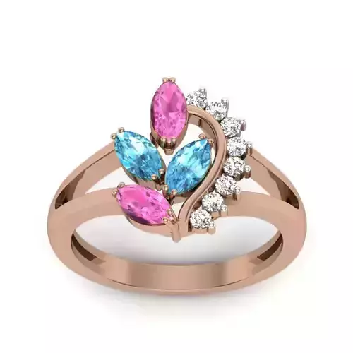 Women Diamond Ring 3dm render details
