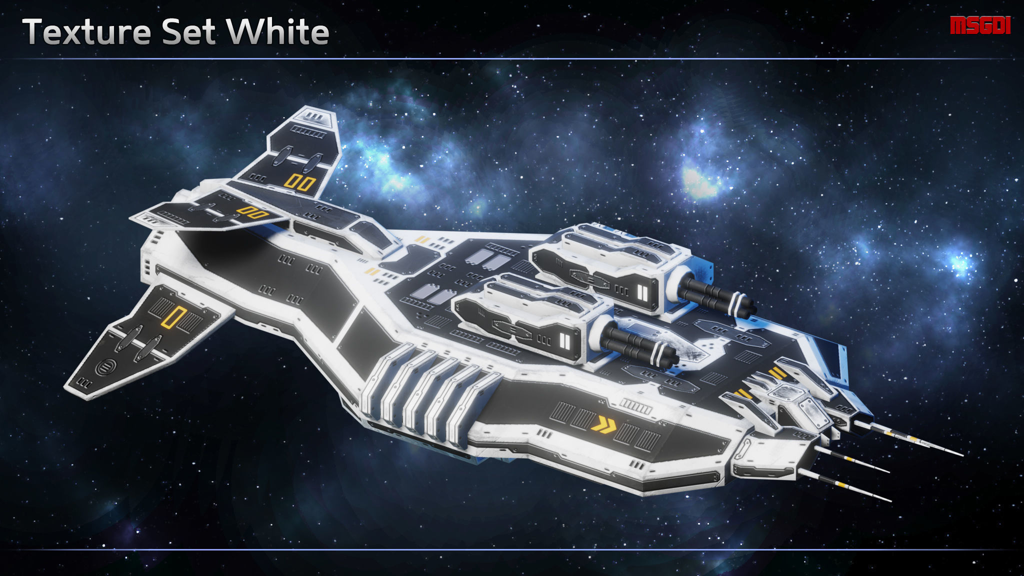 Spaceship Litzmann Gun Carrier Low-poly 3D model_8