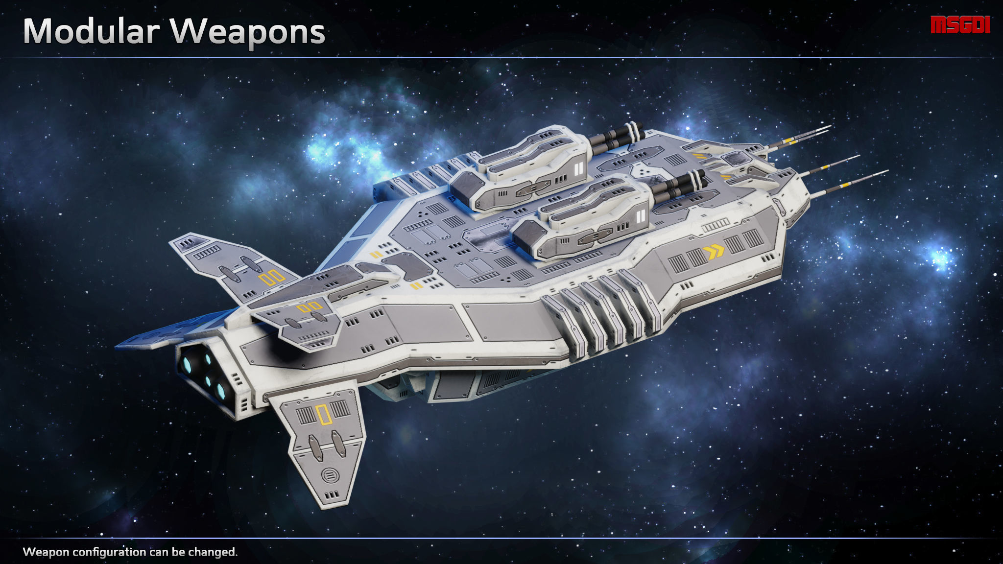 Spaceship Litzmann Gun Carrier Low-poly 3D model_3