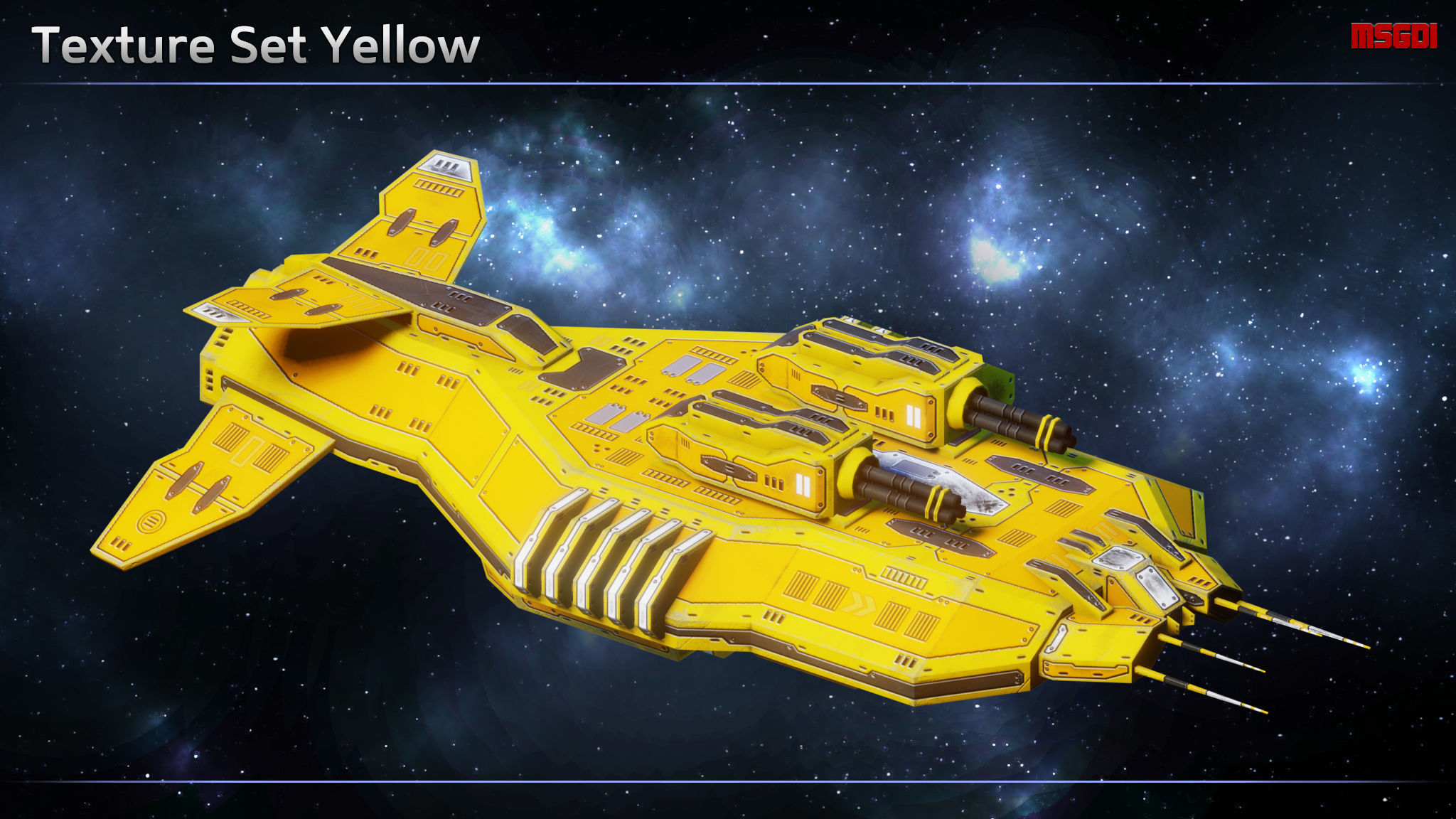 Spaceship Litzmann Gun Carrier Low-poly 3D model_9
