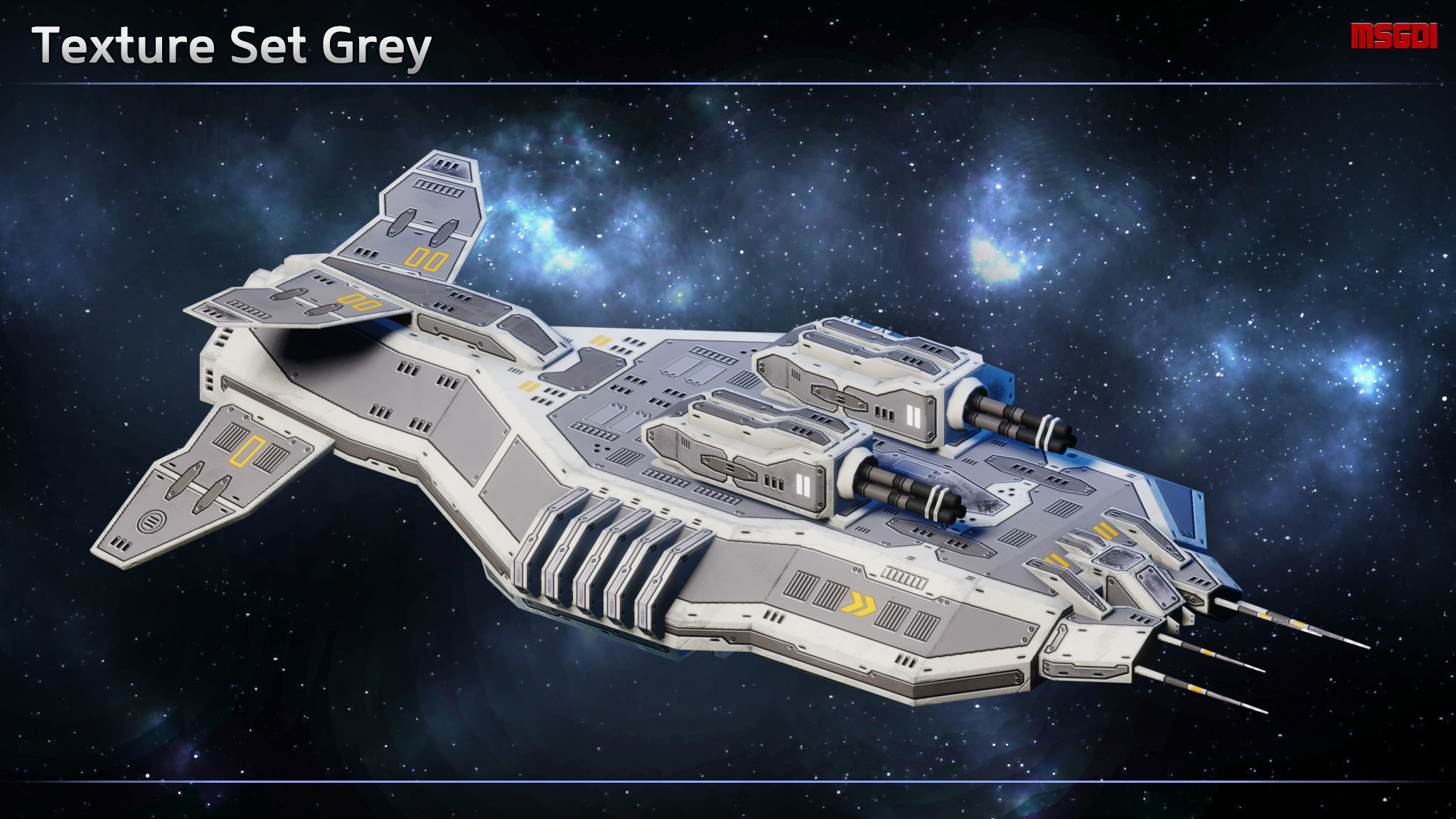 Spaceship Litzmann Gun Carrier Low-poly 3D model_6