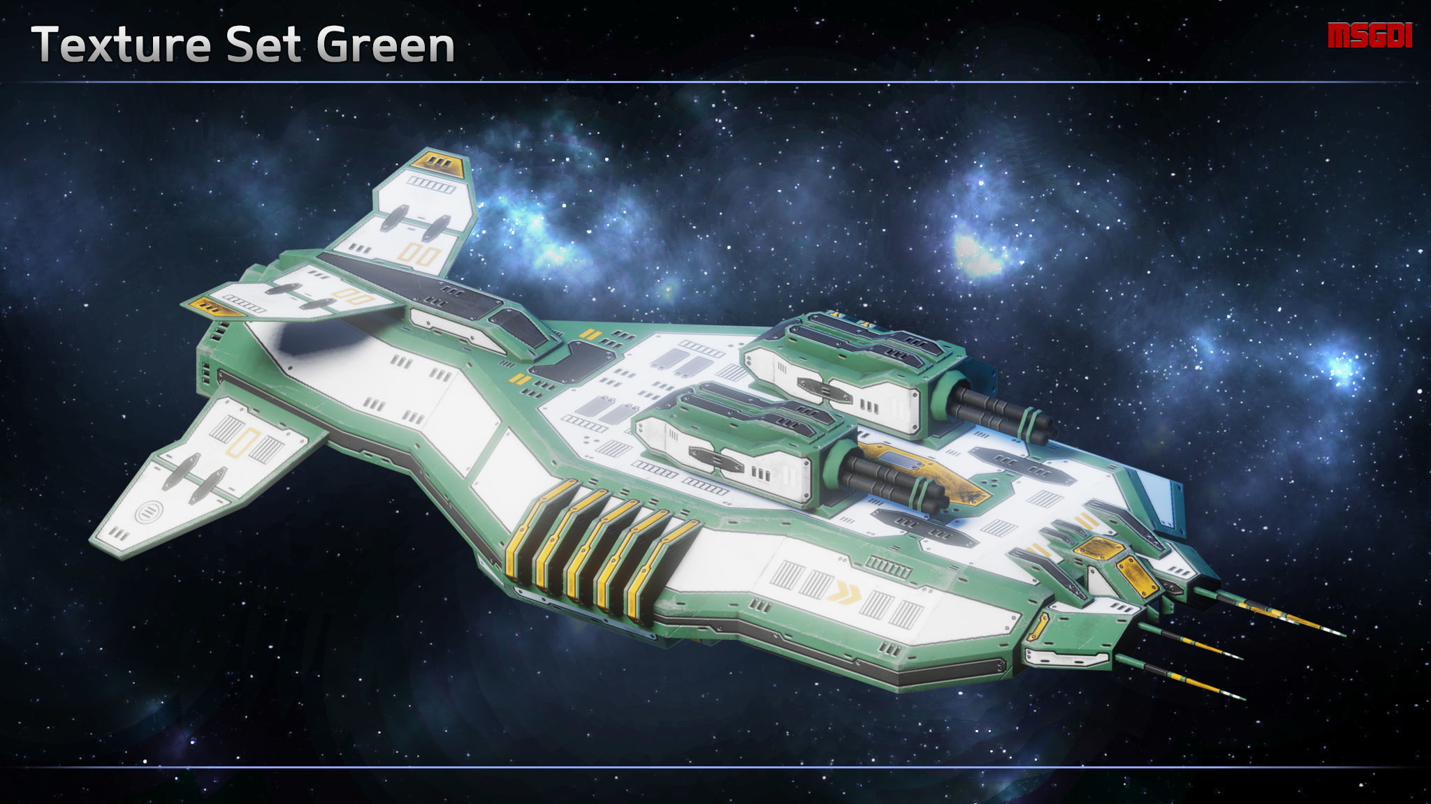 Spaceship Litzmann Gun Carrier Low-poly 3D model_5