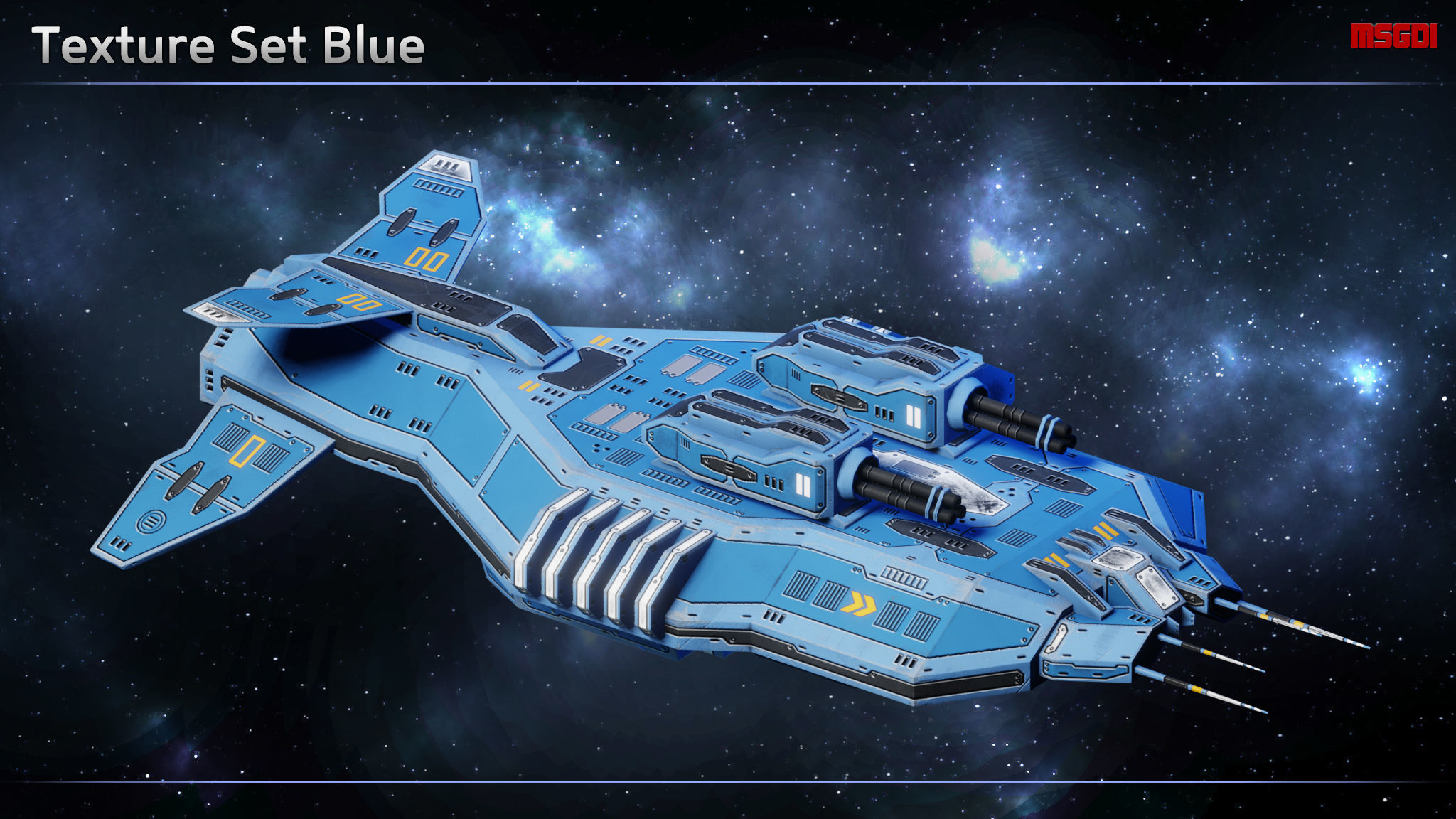 Spaceship Litzmann Gun Carrier Low-poly 3D model_4