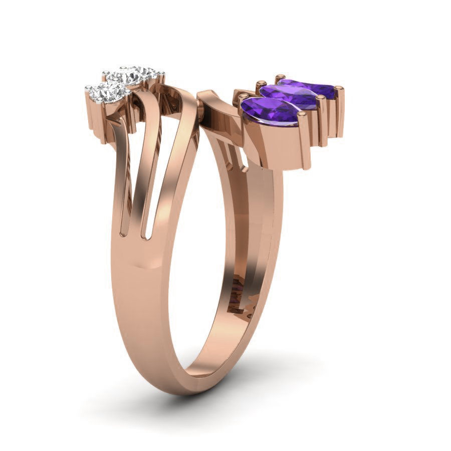 Women Diamond Ring 3dm render details 3D print model_2