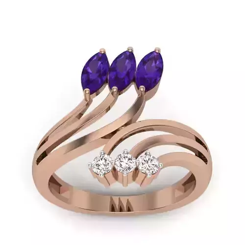 Women Diamond Ring 3dm render details