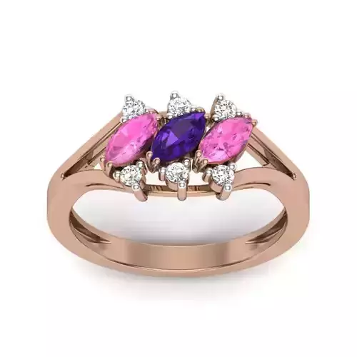 Women Diamond Ring 3dm render details