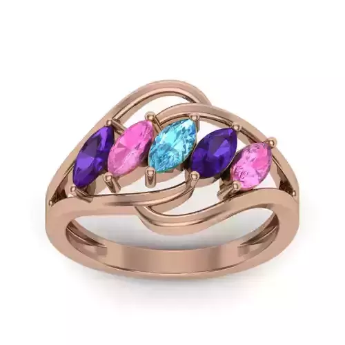 Women Diamond Ring 3dm render details