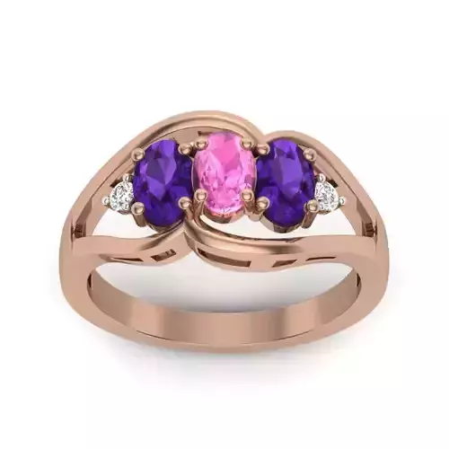 Women Diamond Ring 3dm render details