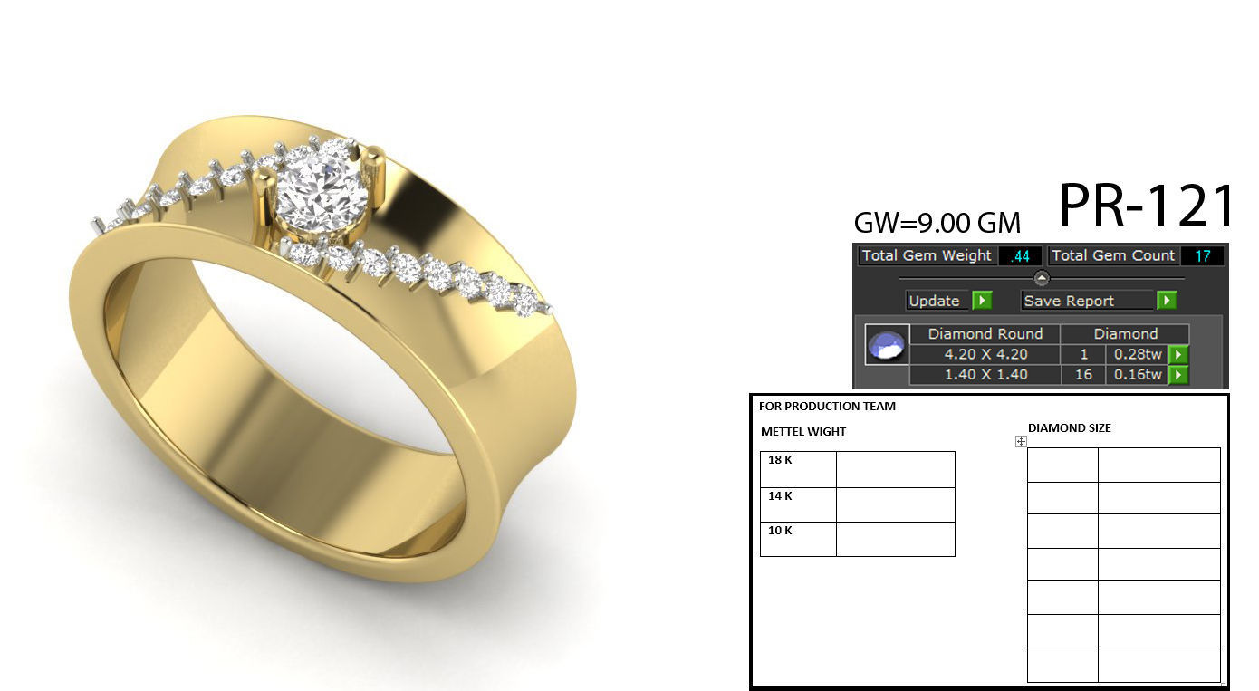 Diamond Band 3dm render details 3D print model_5
