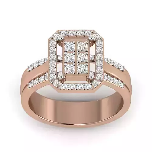 Women Diamond Ring 3dm render details