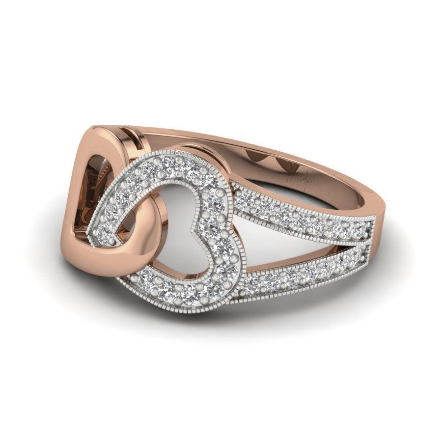 Heart Diamond Ring 3dm render details 3D print model_3