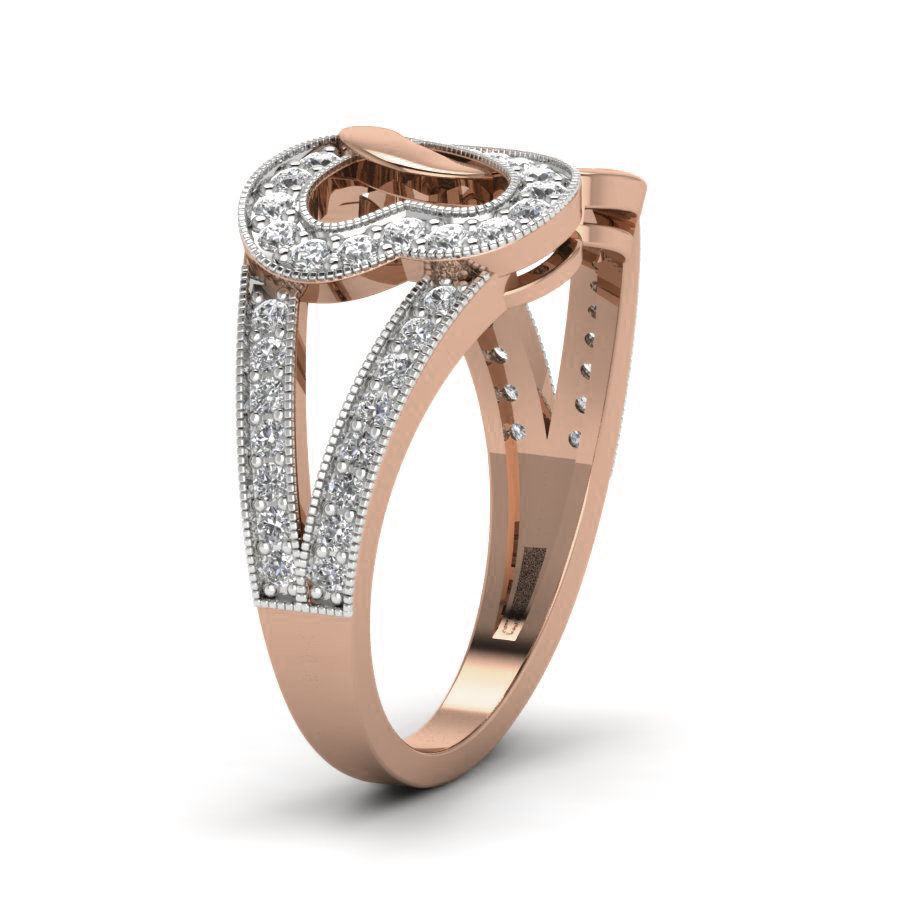 Heart Diamond Ring 3dm render details 3D print model_2
