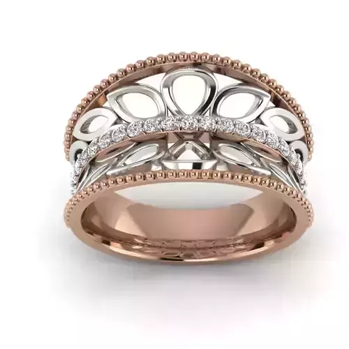 Women Cocktail Ring 3dm render details
