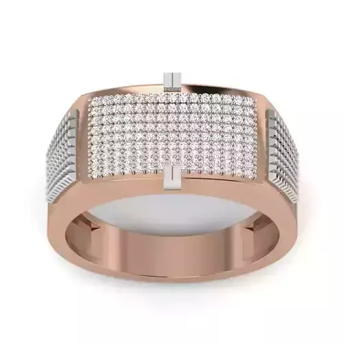 Gents Diamond Ring 3dm render details