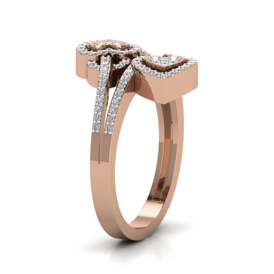 Heart Diamond Ring 3dm render details 3D print model_2