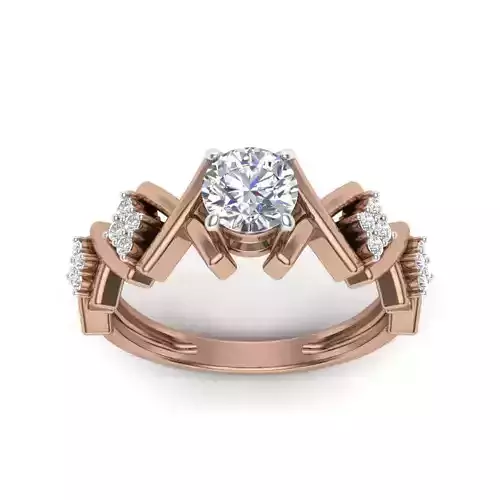Women solitaire ring 3dm render detail 