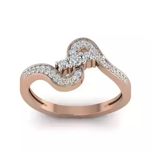 Women Diamond Ring 3dm render details
