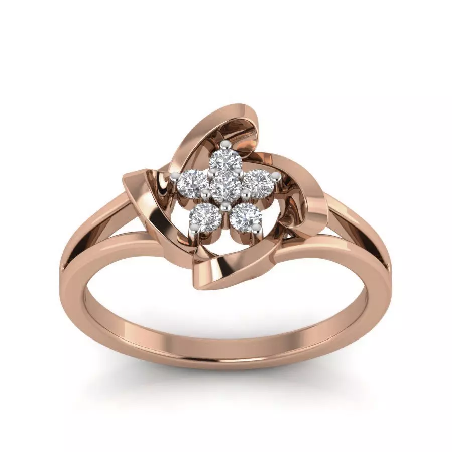 Women Diamond Ring 3dm render details 3D print model_0