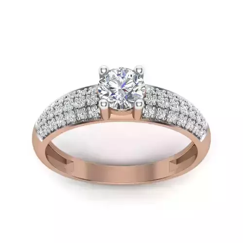 Women solitaire ring 3dm render detail 