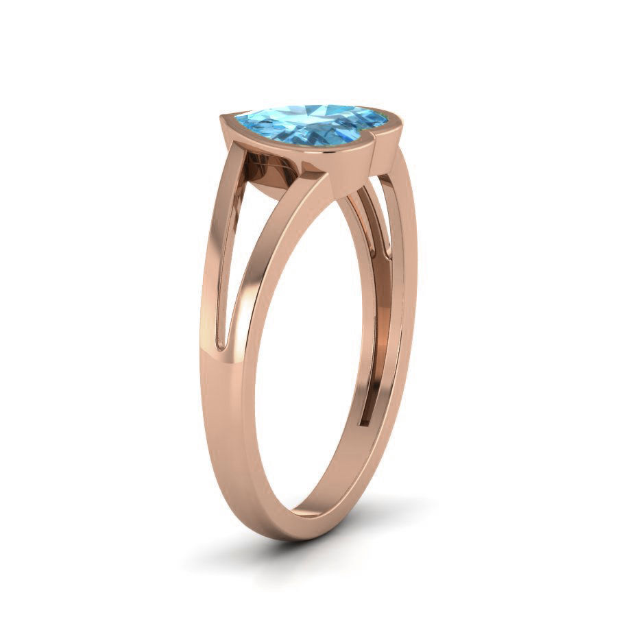 Heart Diamond Ring 3dm render details 3D print model_2