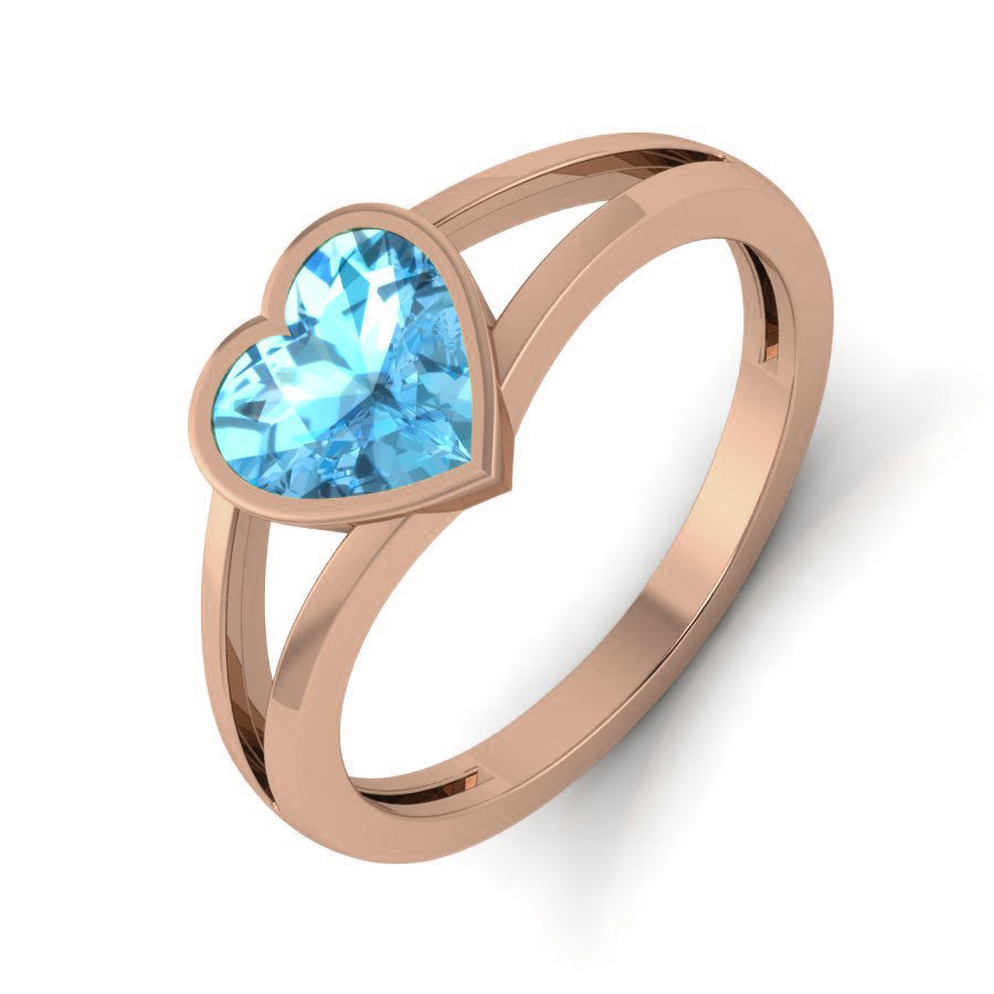 Heart Diamond Ring 3dm render details 3D print model_4