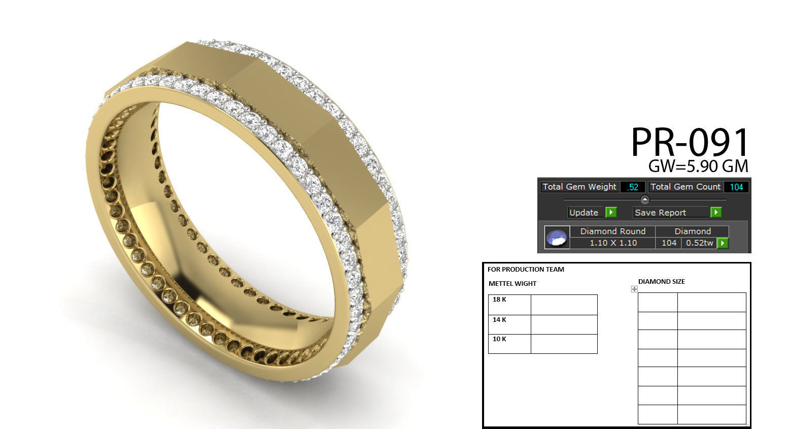 Diamond Band 3dm render details 3D print model_5
