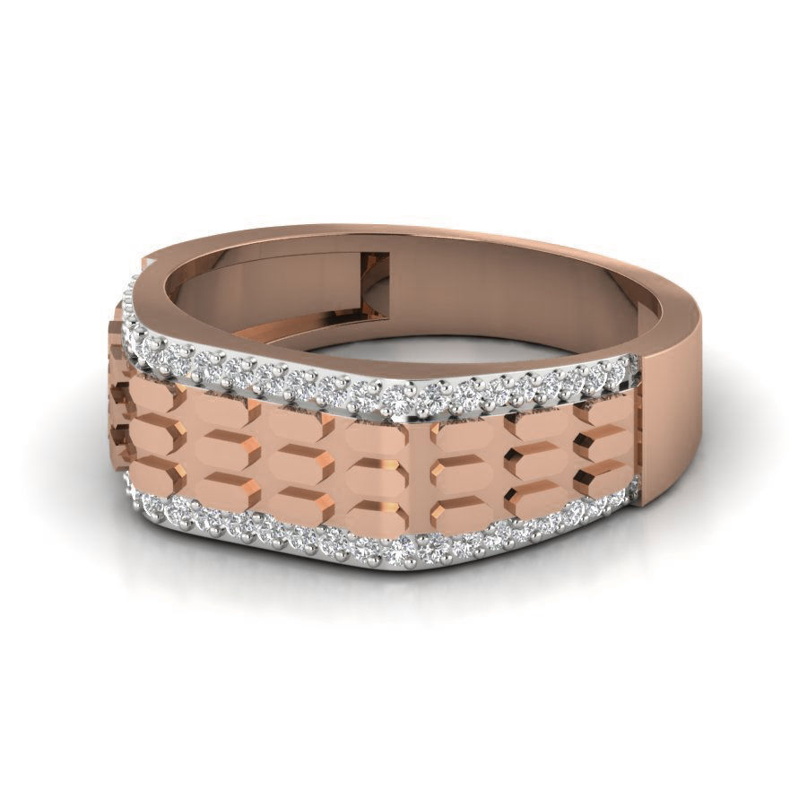 Gents Diamond Ring 3dm render details 3D print model_3