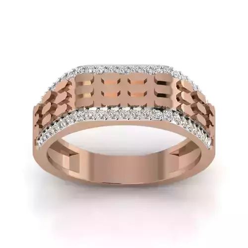Gents Diamond Ring 3dm render details