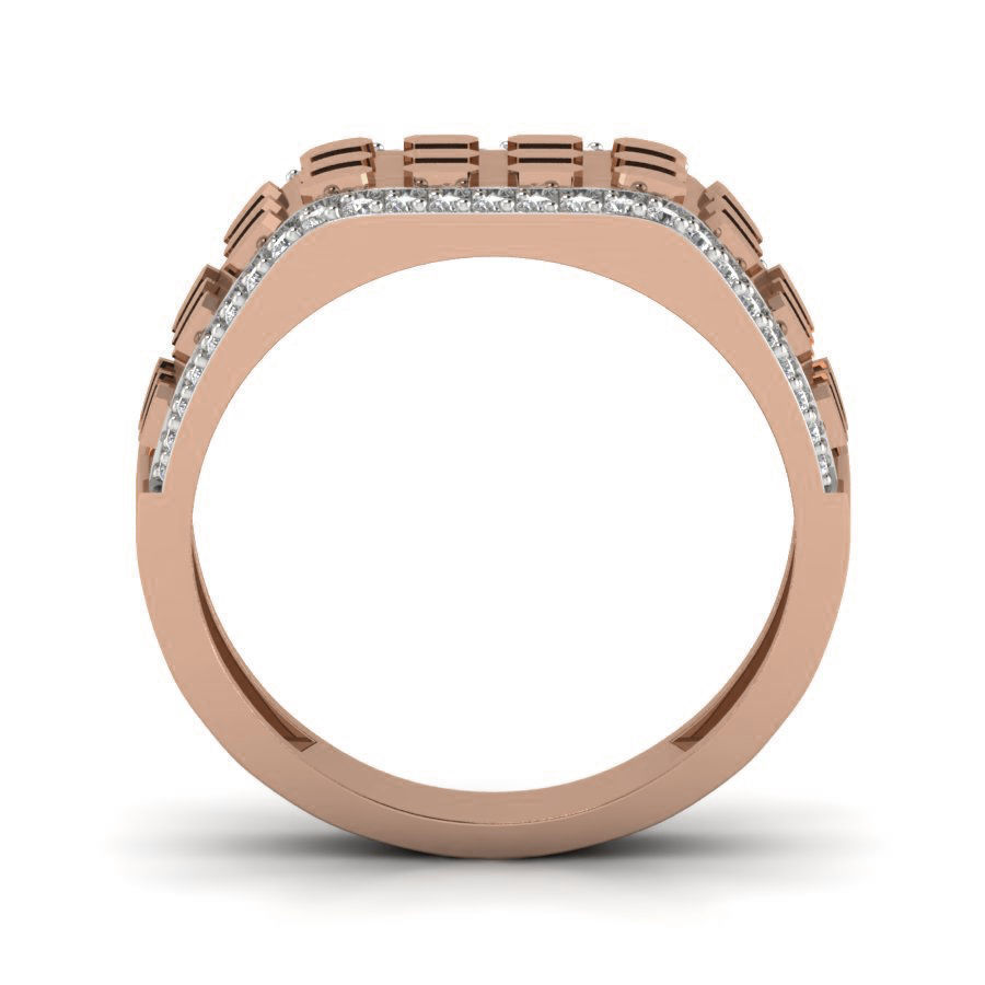 Gents Diamond Ring 3dm render details 3D print model_1