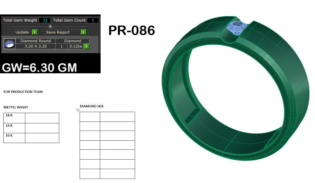 Diamond Band 3dm render details 3D print model_5