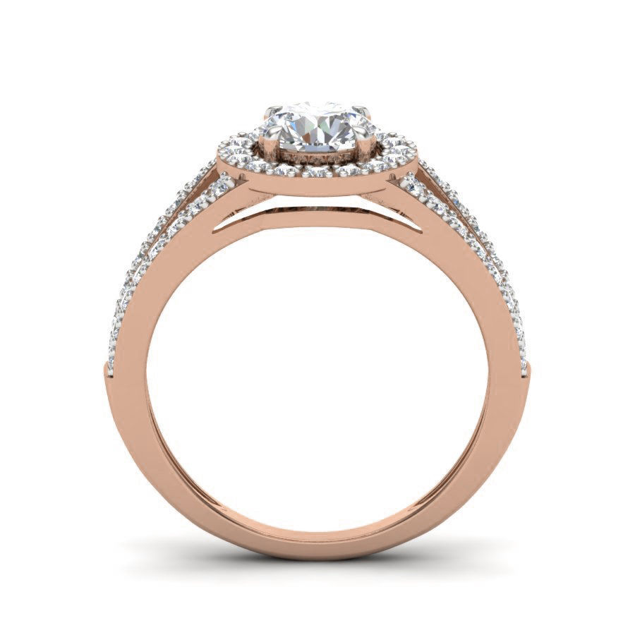 Women solitaire ring 3dm render detail 3D print model_1