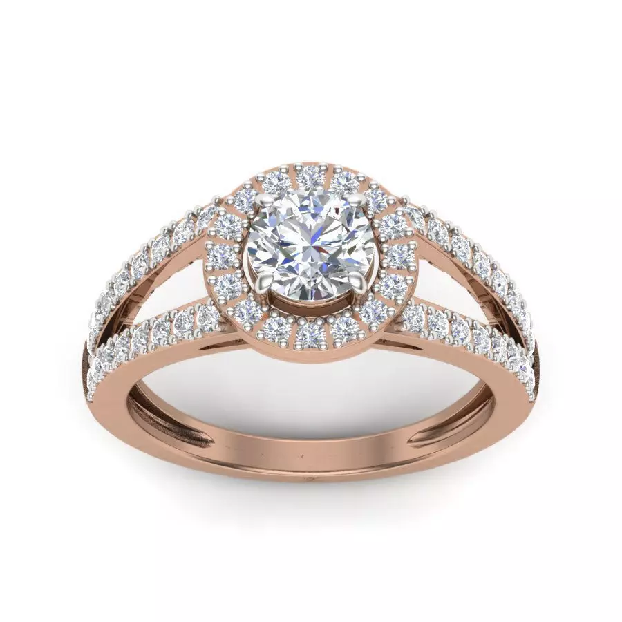 Women solitaire ring 3dm render detail 3D print model_0