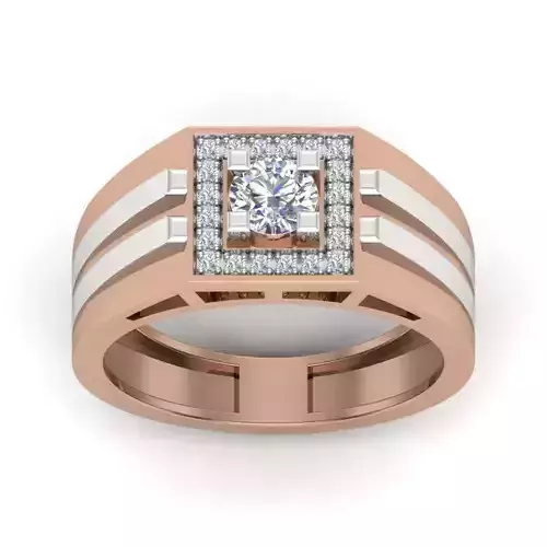 Gents Diamond Ring 3dm render details