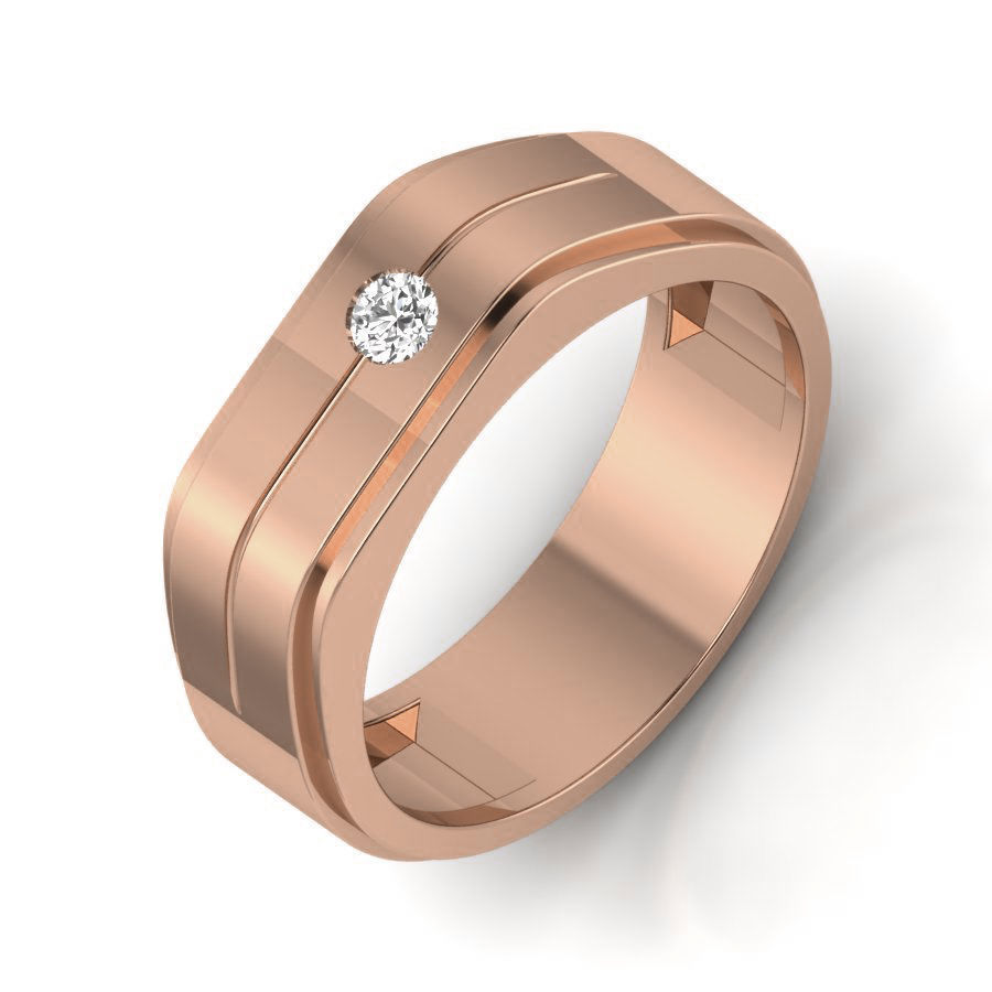 Gents Diamond Ring 3dm render details 3D print model_4