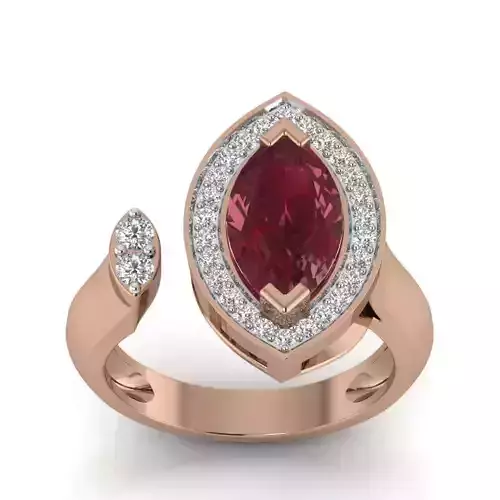 Women Cocktail Ring 3dm render details